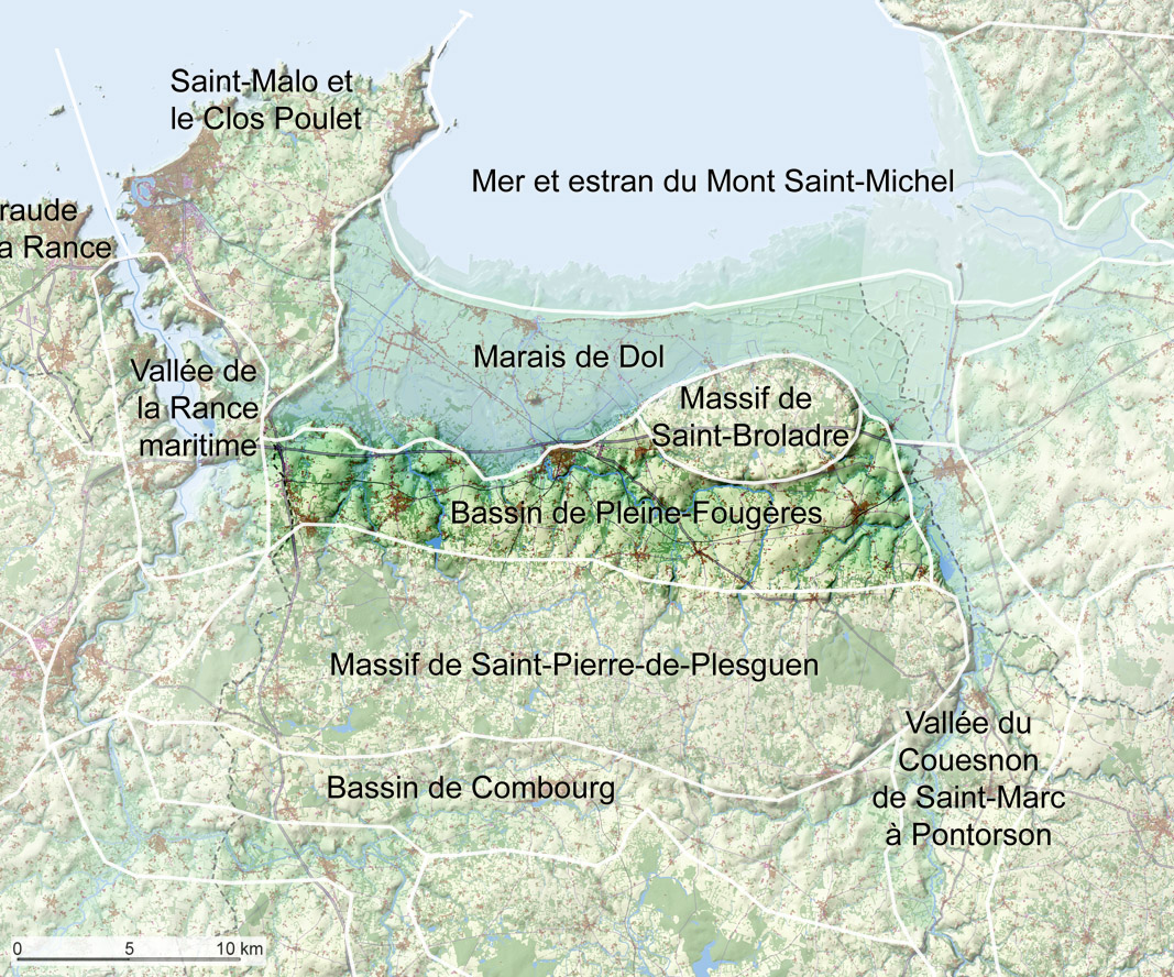 Carte de localisation de l'unité du Bassin de Pleine-Fougères