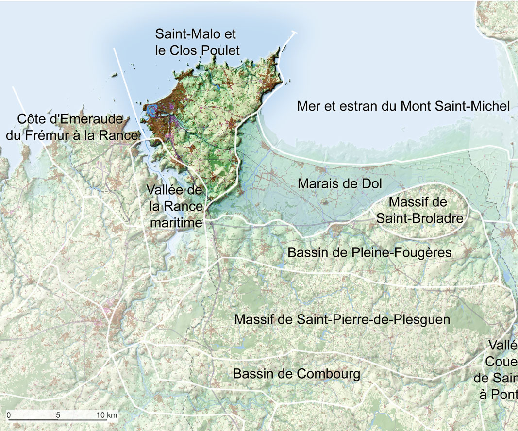 Localisation de l'unité de paysage Saint-Malo et le Clos-Poulet